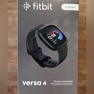 Brand New, Fitbit Versa 4 Smartwatch (Black)